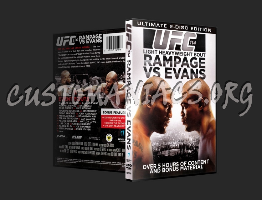 UFC 114 Rampage vs. Evans dvd cover