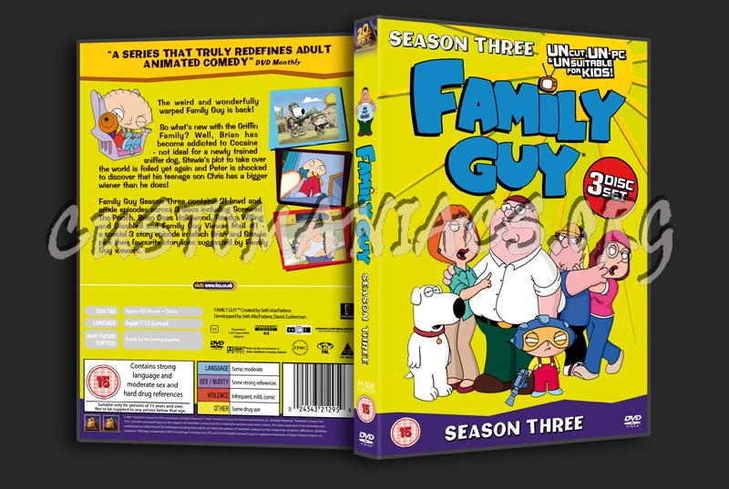 Family Guy Season 3 dvd cover