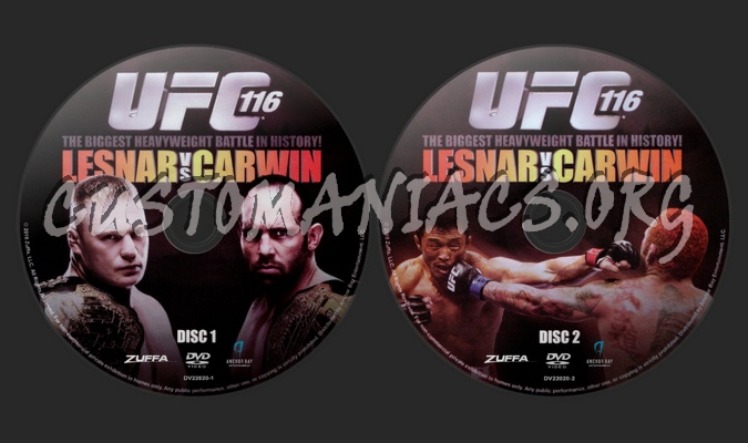 UFC 116 Lesnar vs. Carwin dvd label