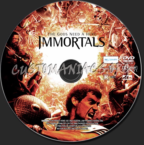 Immortals dvd label