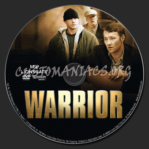 Warrior dvd label