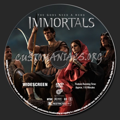 Immortals dvd label