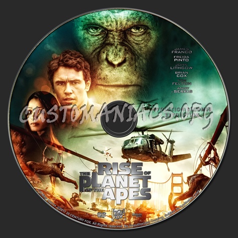 Rise Of The Planet Of The Apes dvd label