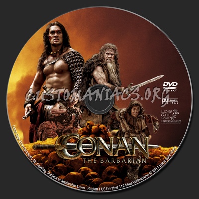 Conan The Barbarian dvd label