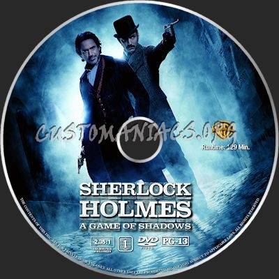 Sherlock Holmes: A Game of Shadows dvd label