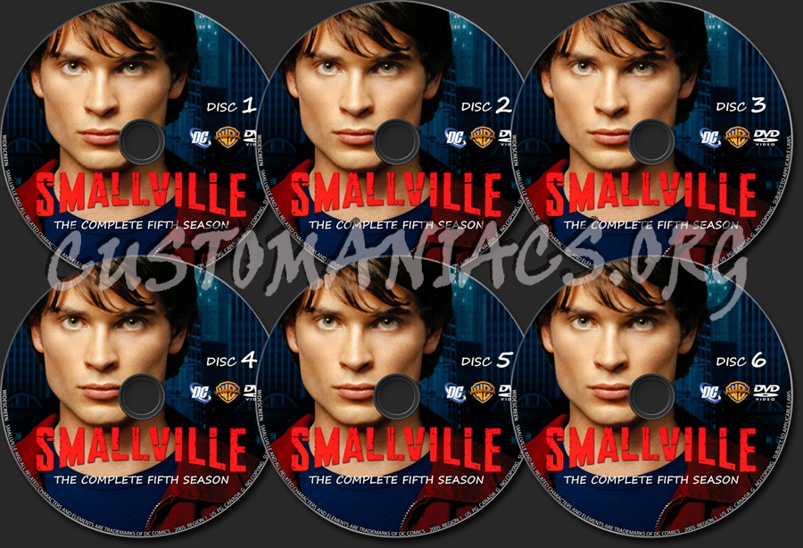 Smallville Season 5 dvd label