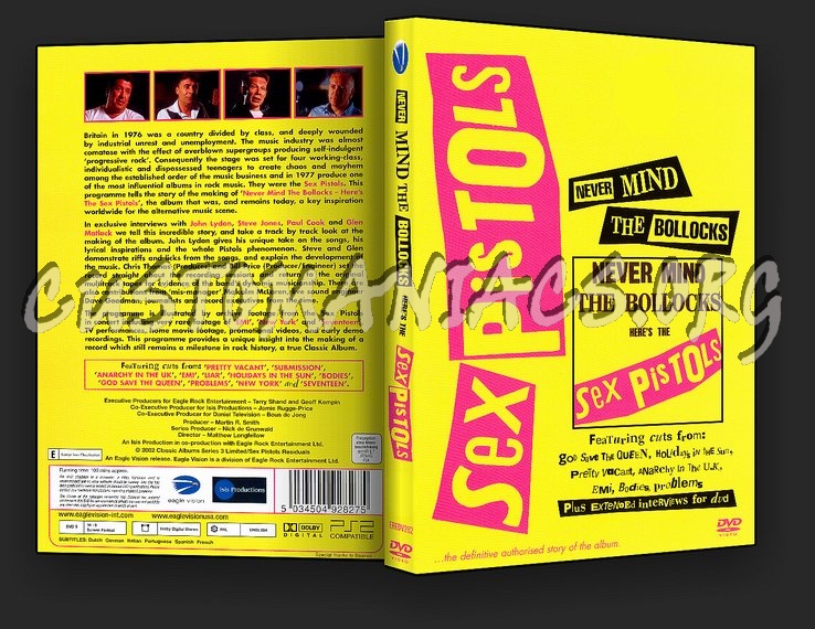 The Sex Pistols - Never Mind The Bollocks dvd cover