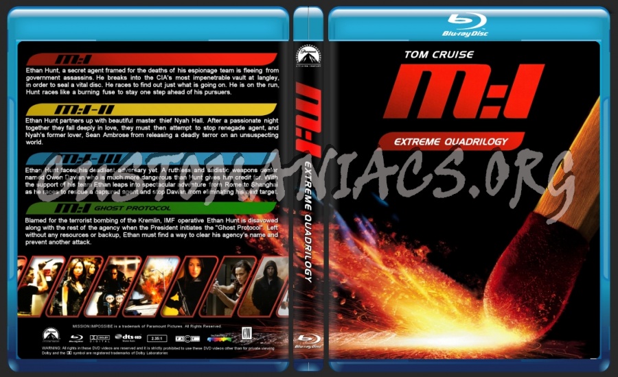 Mission Impossible Quadrilogy blu-ray cover