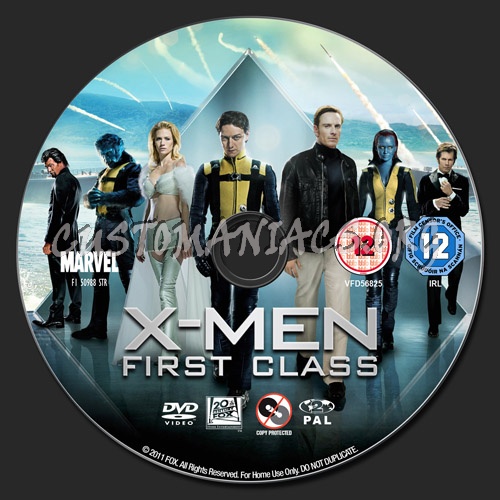 X-Men First Class dvd label