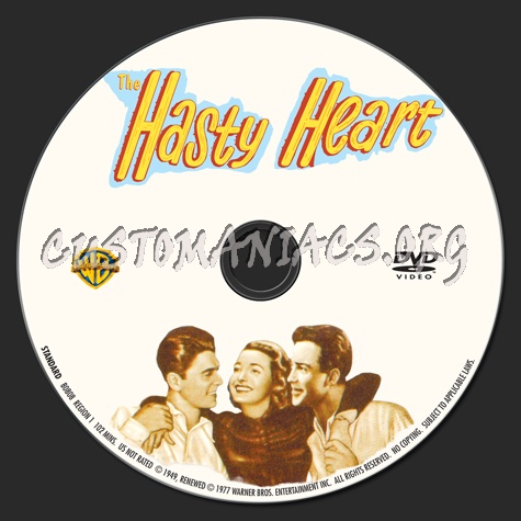 The Hasty Heart dvd label