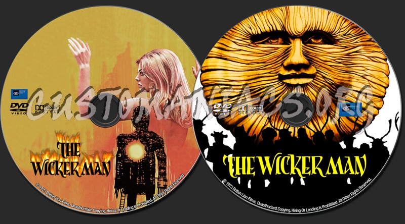 The Wicker Man (1973) dvd label