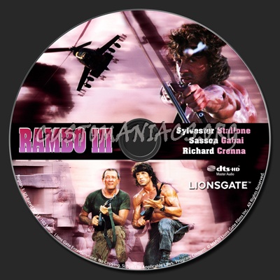 Rambo 3 blu-ray label