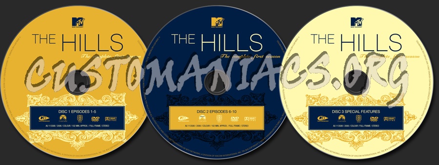 The Hills Season 1 dvd label