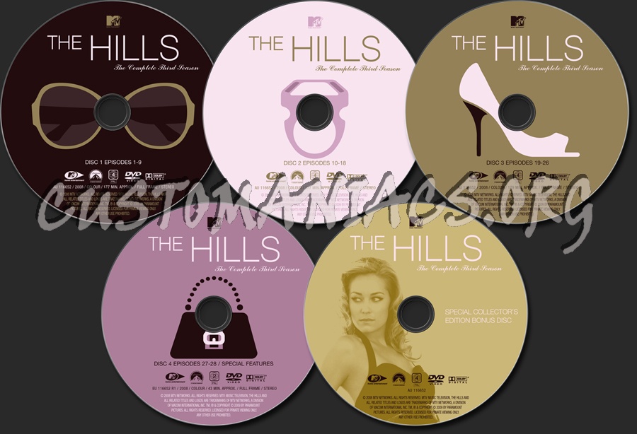 The Hills Season 3 dvd label