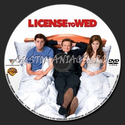 License To Wed dvd label