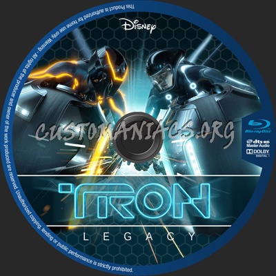 Tron Legacy blu-ray label