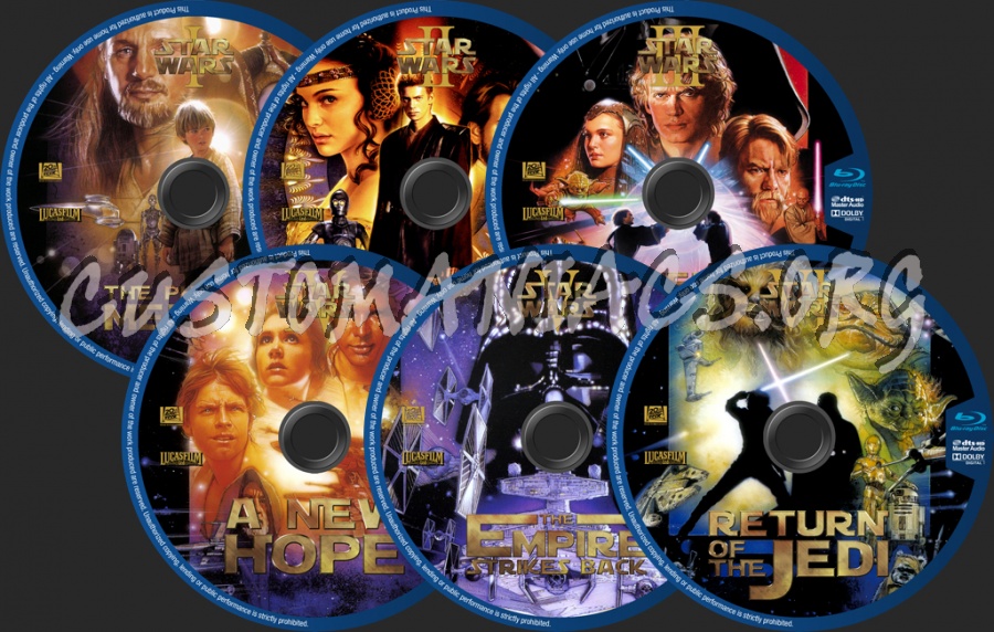 Star Wars Collection blu-ray label