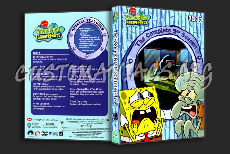 Spongebob Squarepants Season 2 Disc 3 dvd cover - DVD Covers & Labels ...