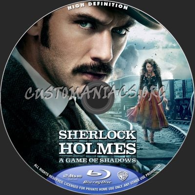 Sherlock Holmes: A Game Of Shadows blu-ray label