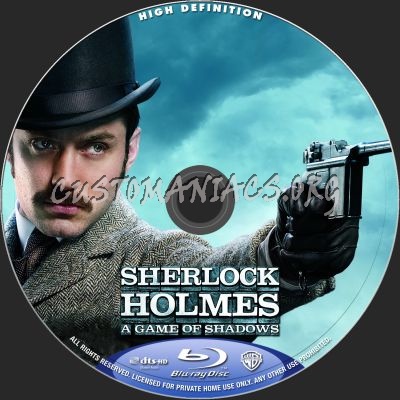 Sherlock Holmes: A Game Of Shadows blu-ray label