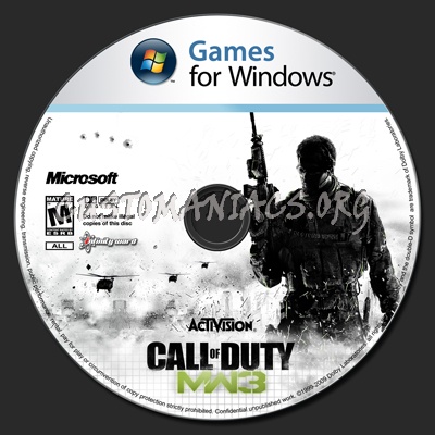Call Of Duty: Modern Warfare 3 dvd label