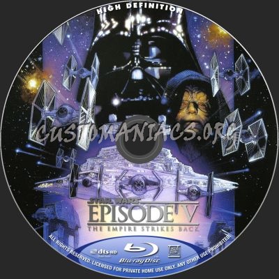 Star Wars - The Empire Strikes Back blu-ray label