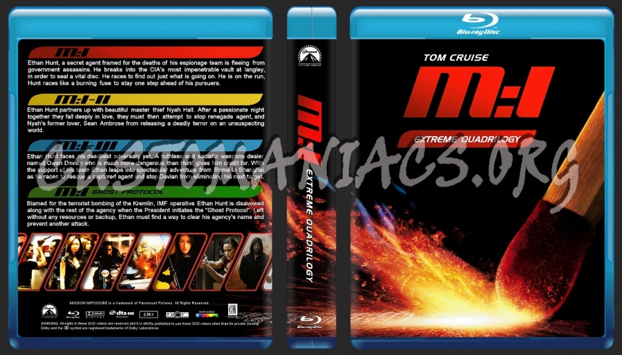 Mission Impossible Quadrilogy blu-ray cover