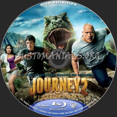 Journey 2 : The Mysterious Island blu-ray label