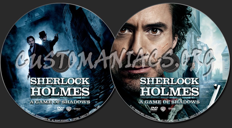 Sherlock Holmes A Game of Shadows dvd label