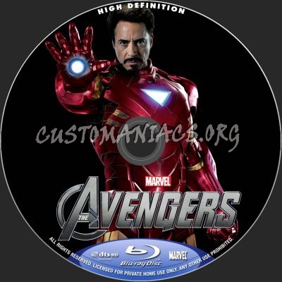 The Avengers blu-ray label