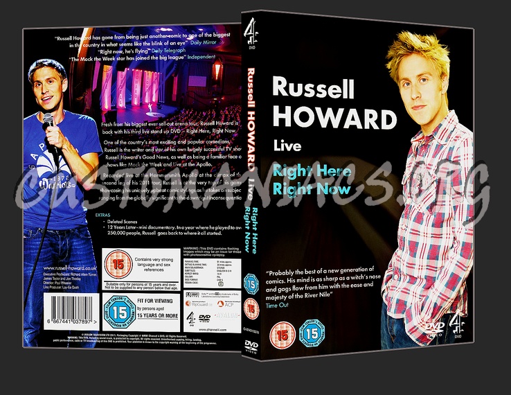 Russell Howard Live Right Here Right Now dvd cover