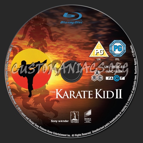 The Karate Kid 2 blu-ray label