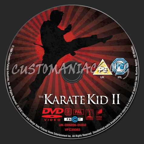 The Karate Kid 2 dvd label