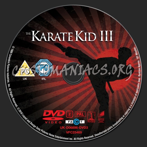 The Karate Kid 3 dvd label