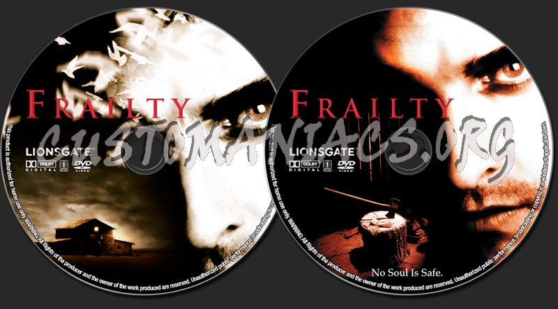 Frailty dvd label