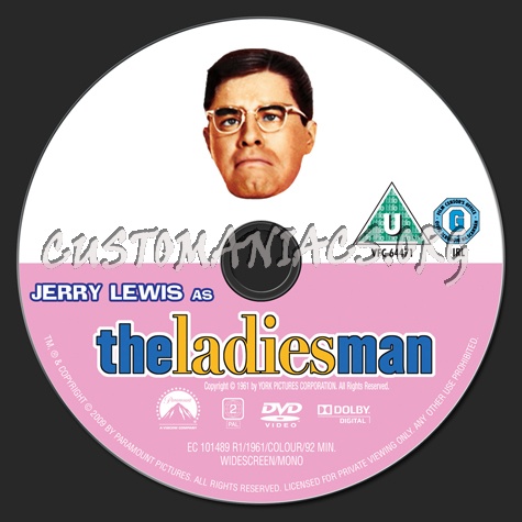 The Ladies Man (1961) dvd label