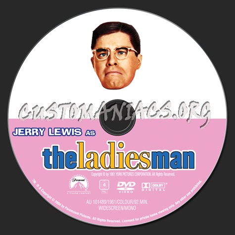 The Ladies Man (1961) dvd label