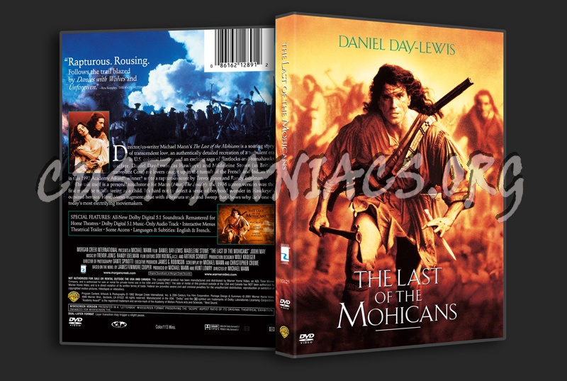 The Last of the Mohicans dvd cover