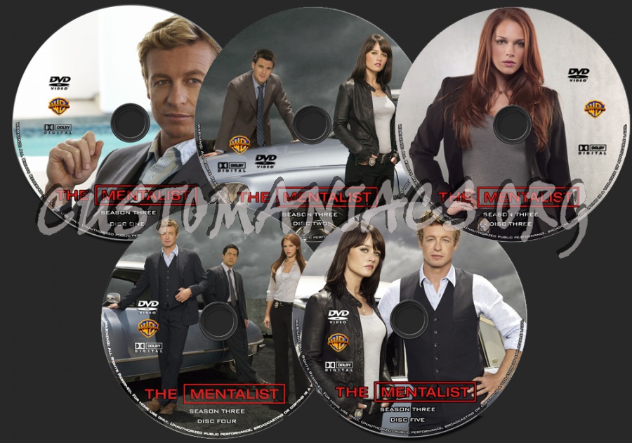 The Mentalist - Season 3 dvd label