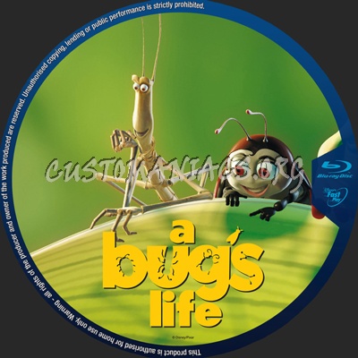 A Bug's Life blu-ray label