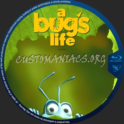 A Bug's Life blu-ray label