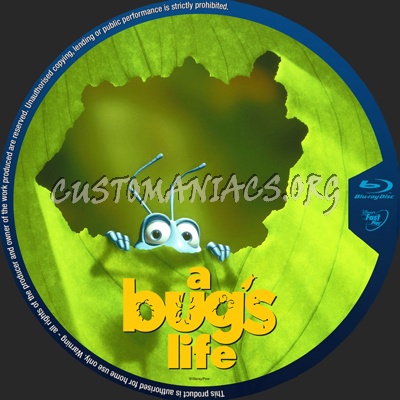 A Bug's Life blu-ray label