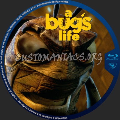 A Bug's Life blu-ray label