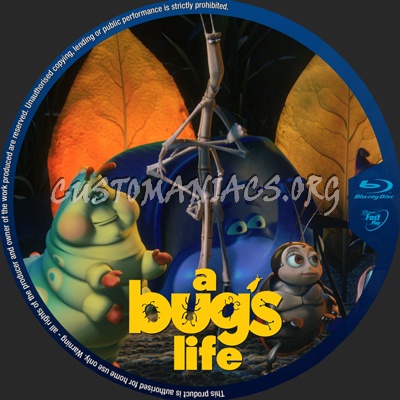 A Bug's Life blu-ray label