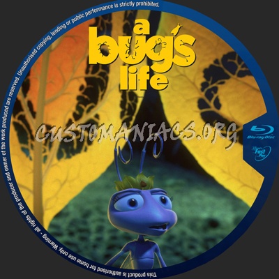 A Bug's Life blu-ray label