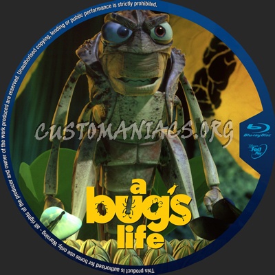 A Bug's Life blu-ray label