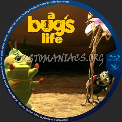 A Bug's Life blu-ray label