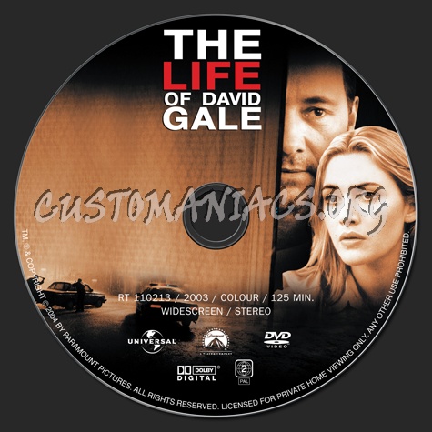 The Life of David Gale dvd label