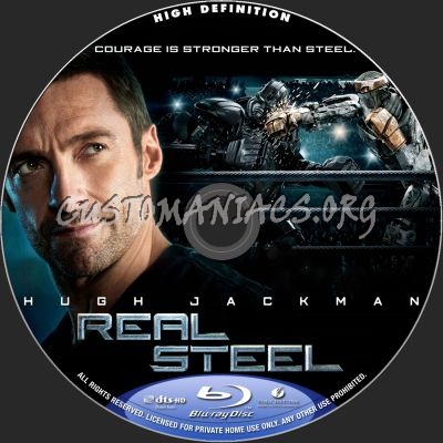 Real Steel blu-ray label