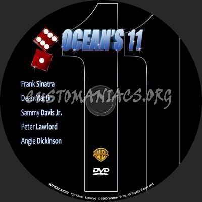 Ocean's 11 (1960) dvd label